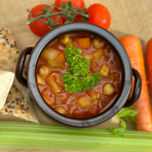 Harissa and Chickpea soup, a lovely warming comfort soup, naturally vegan